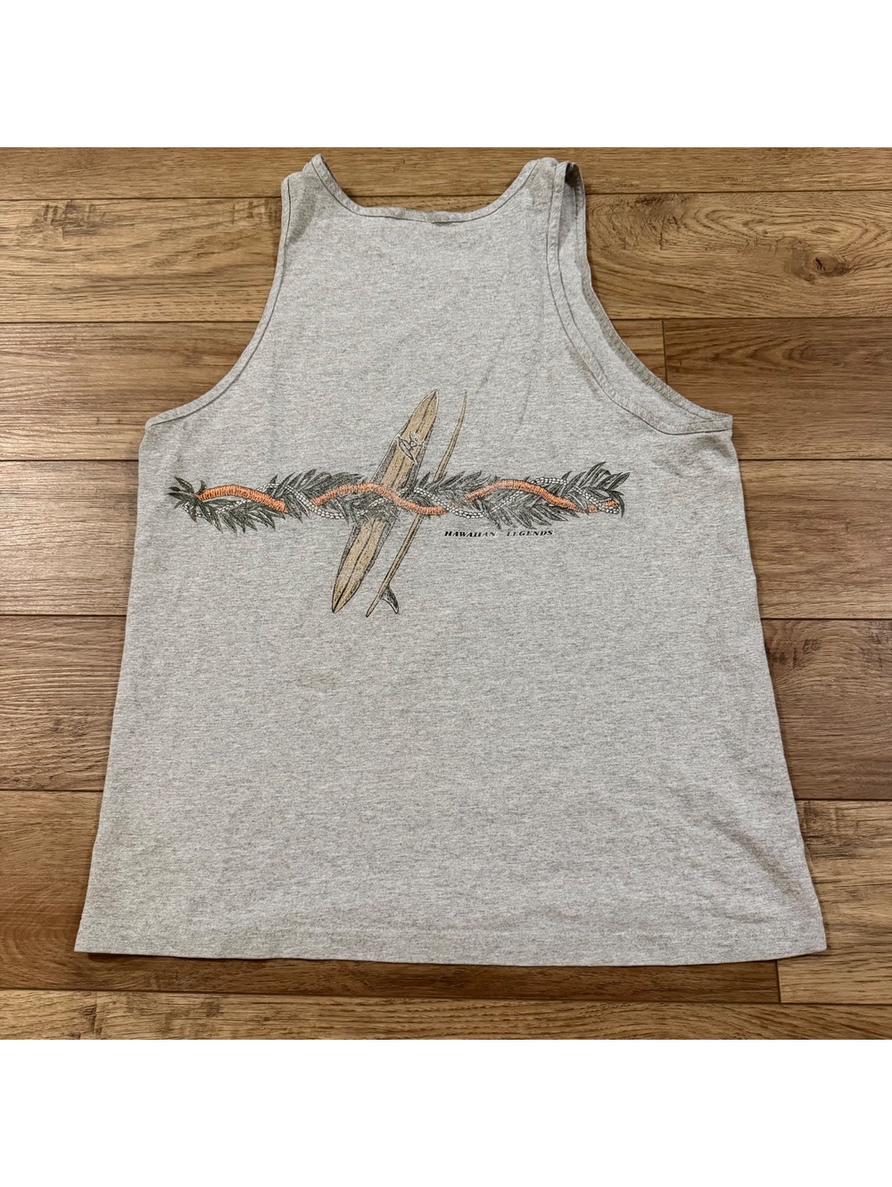 Vtg 90s Hawaiian Legends Surf Graphic Tank Top M/L